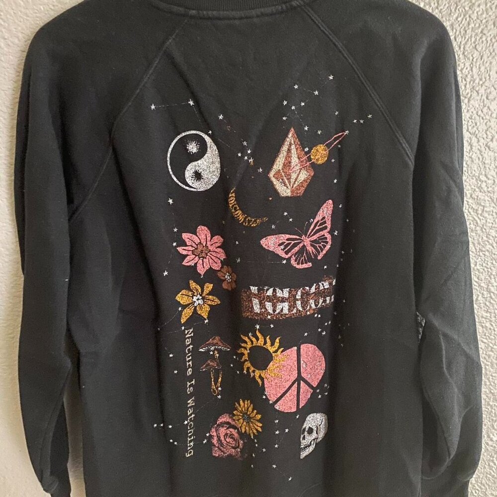 Volcom Women's Crewneck Black Sweatshirt